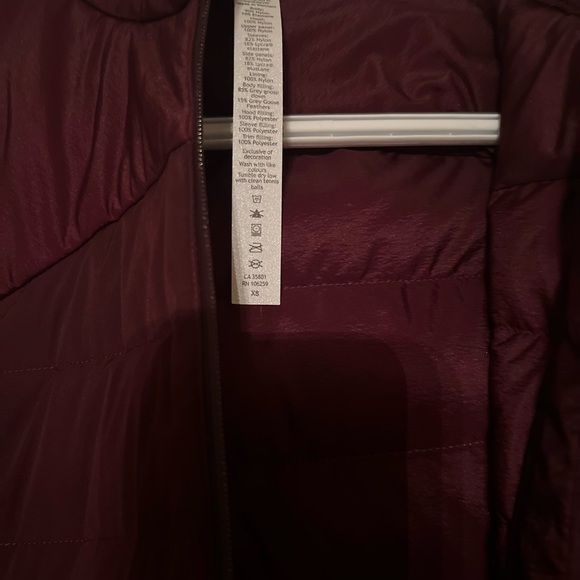 NWOT Lululemon Down for It All Jacket MAROON COLOR - Picture 5 of 11